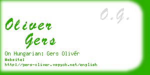 oliver gers business card